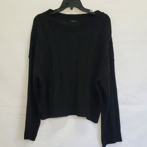 Black knit sweater top